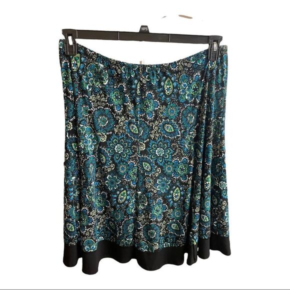 PAISLEY FLORAL GATHERED SKIRT, XL - Picture 2 of 8